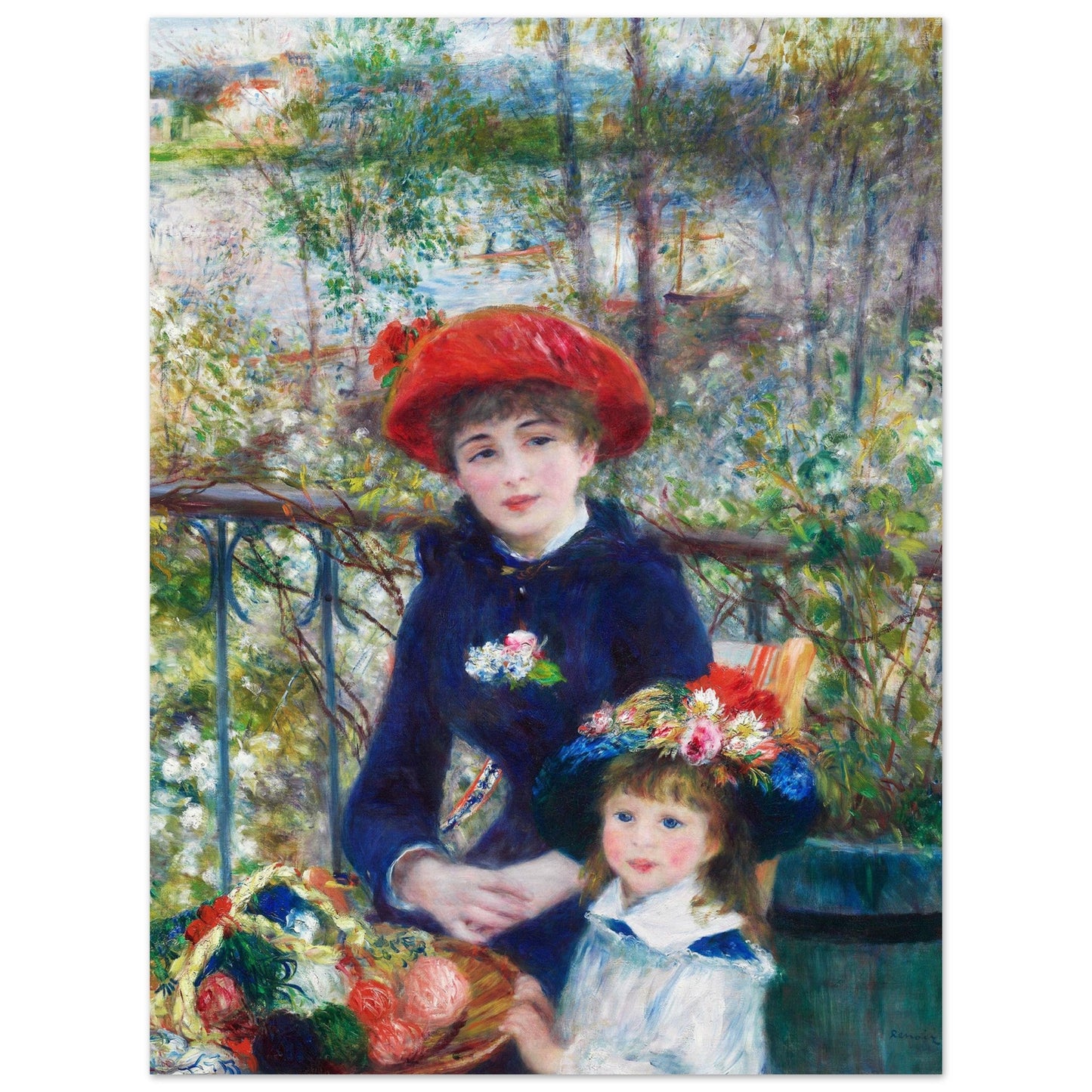 Two Sisters On the Terrace (1881) by Pierre-Auguste Renoir - Print Material - Master's Gaze