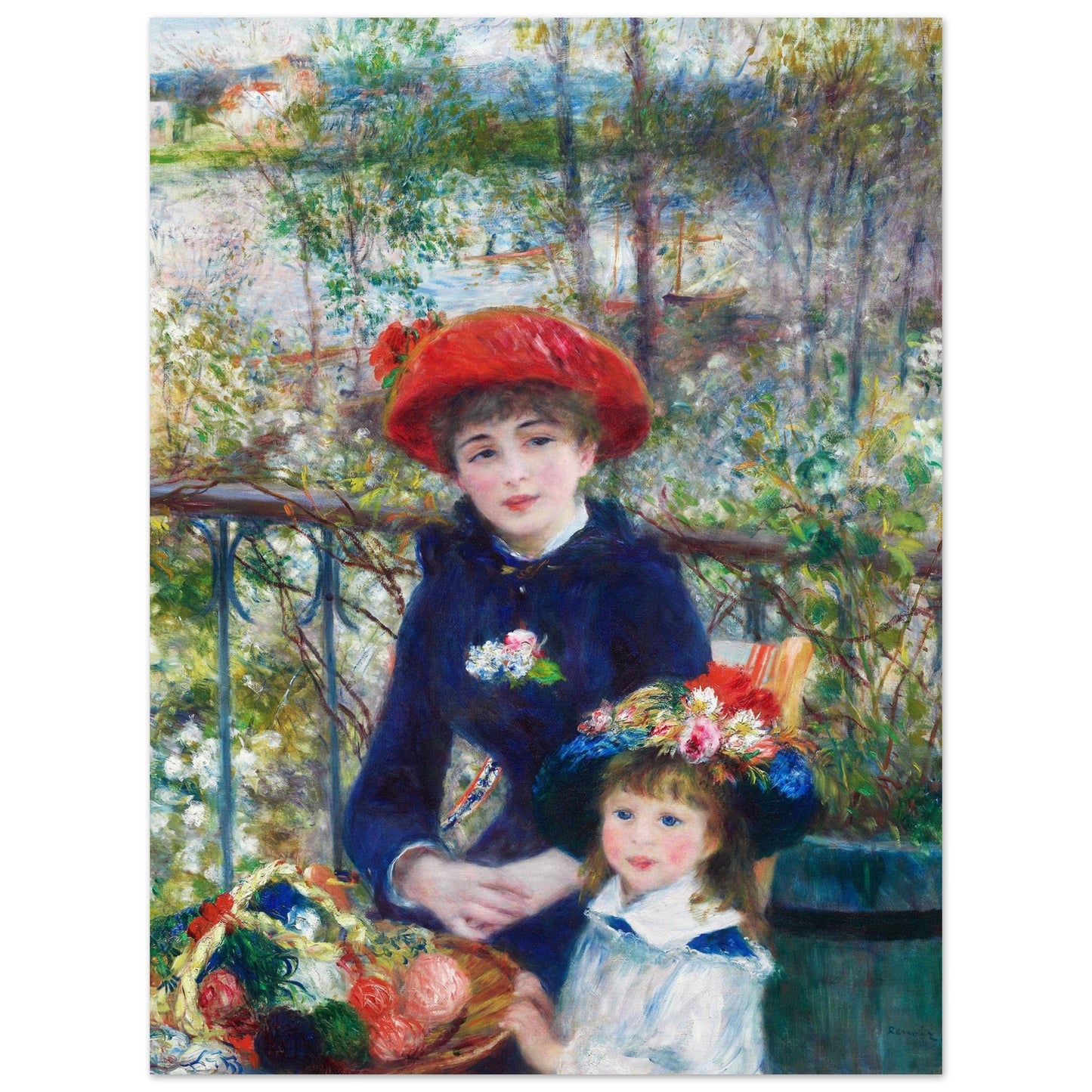 Two Sisters On the Terrace (1881) by Pierre-Auguste Renoir - Print Material - Master's Gaze