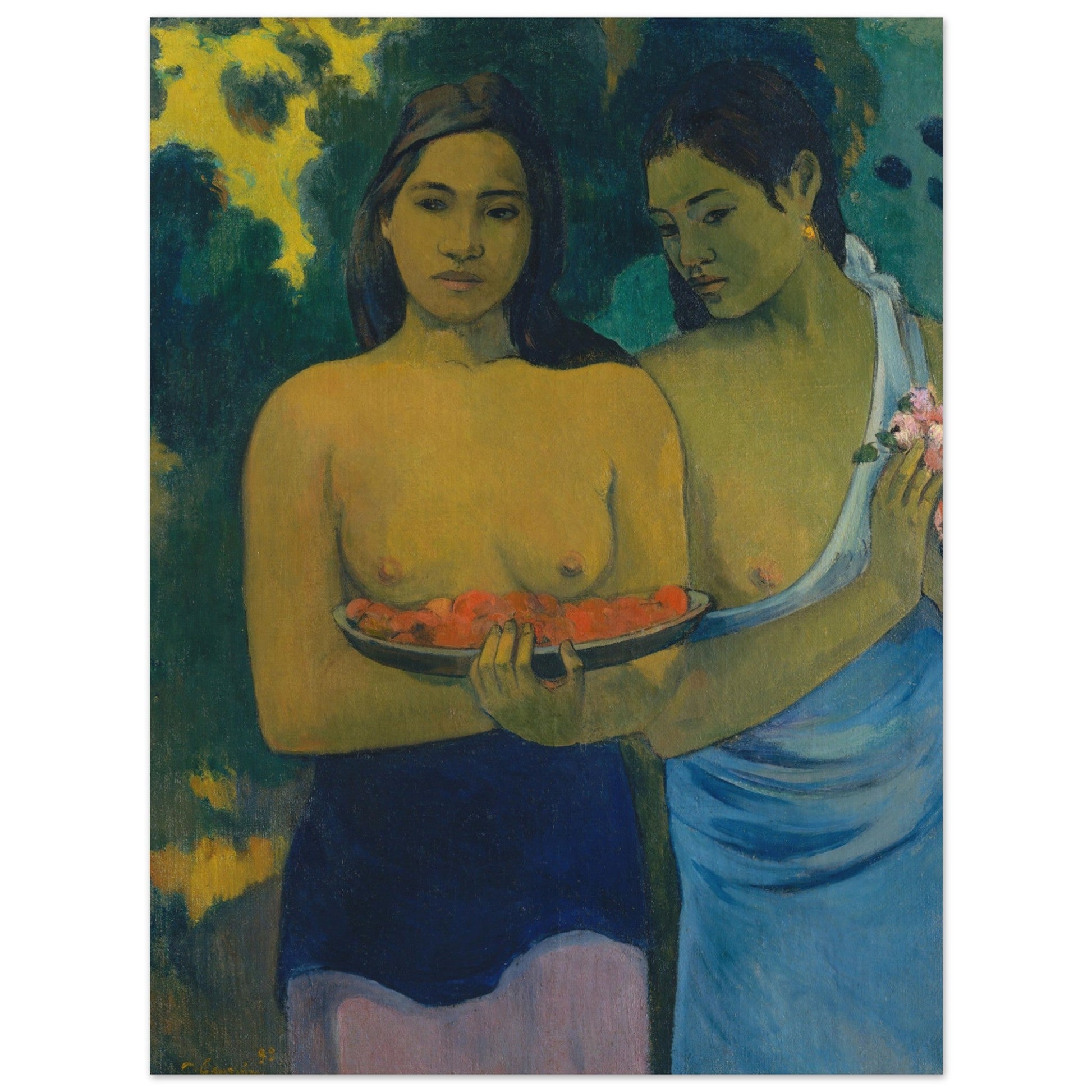 Two Tahitian Women (1899) by Paul Gauguin - Print Material - Master's Gaze