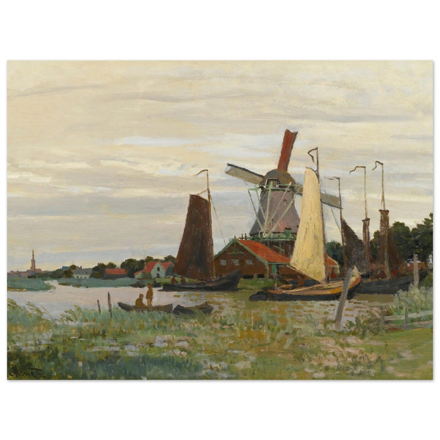 Un Moulin À Zaandam (1871) by Claude Monet - Print Material - Master's Gaze