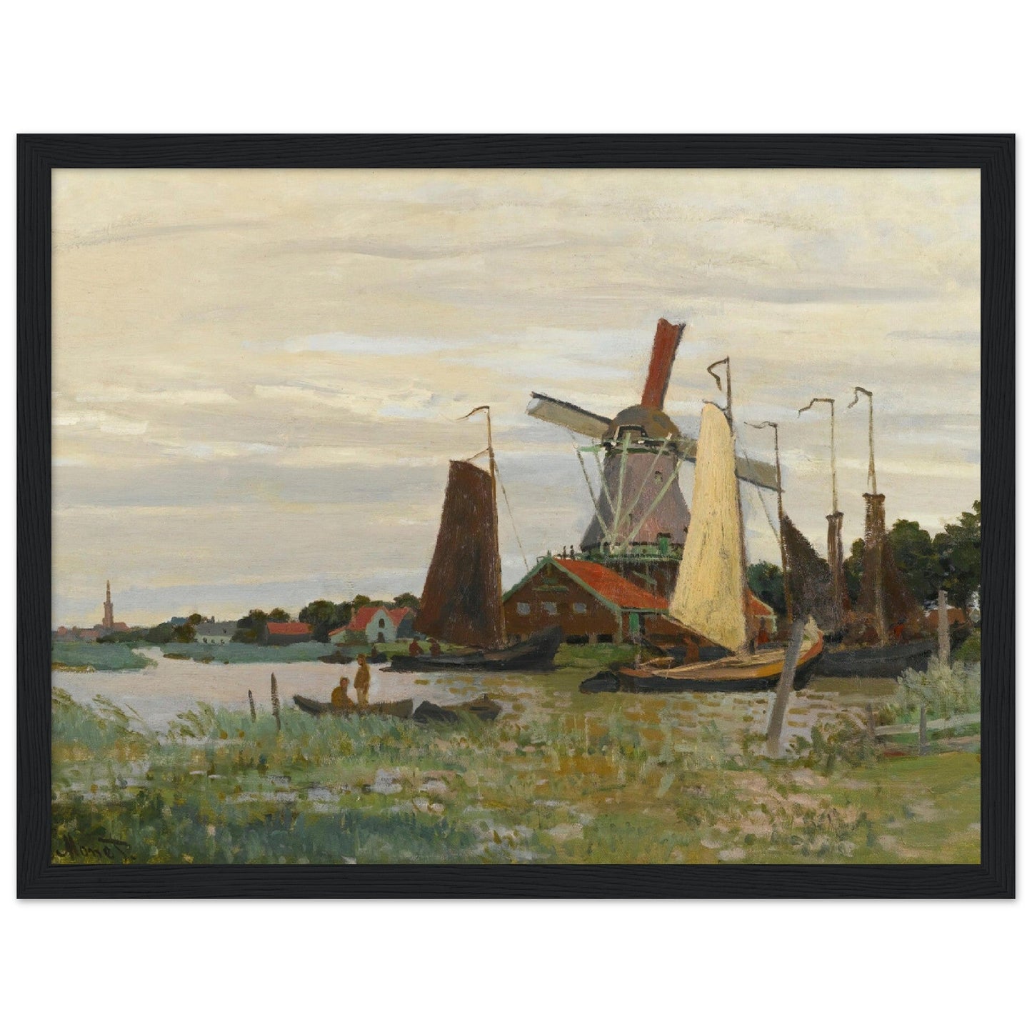 Un Moulin À Zaandam (1871) by Claude Monet - Print Material - Master's Gaze