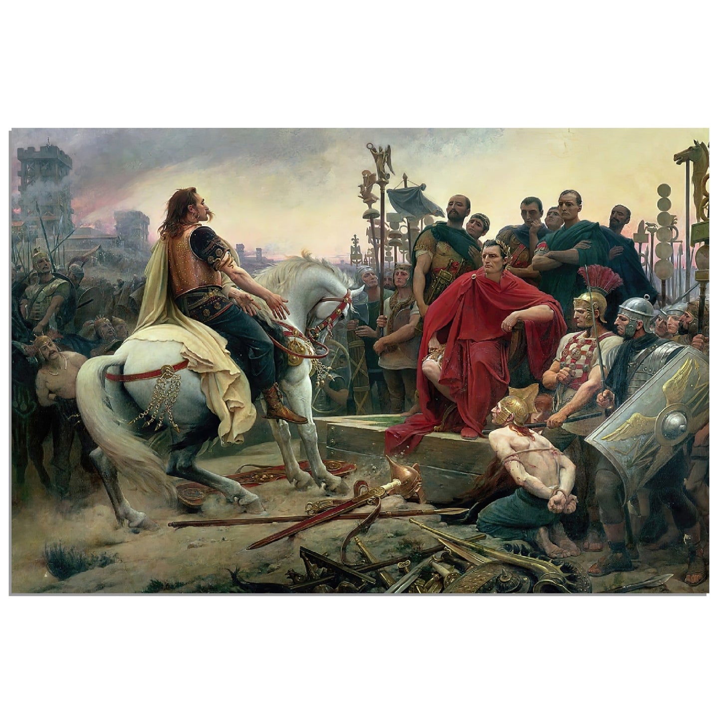 Vercingetorix Surrenders to Caesar by Lionel Royer - Print Material - Master's Gaze