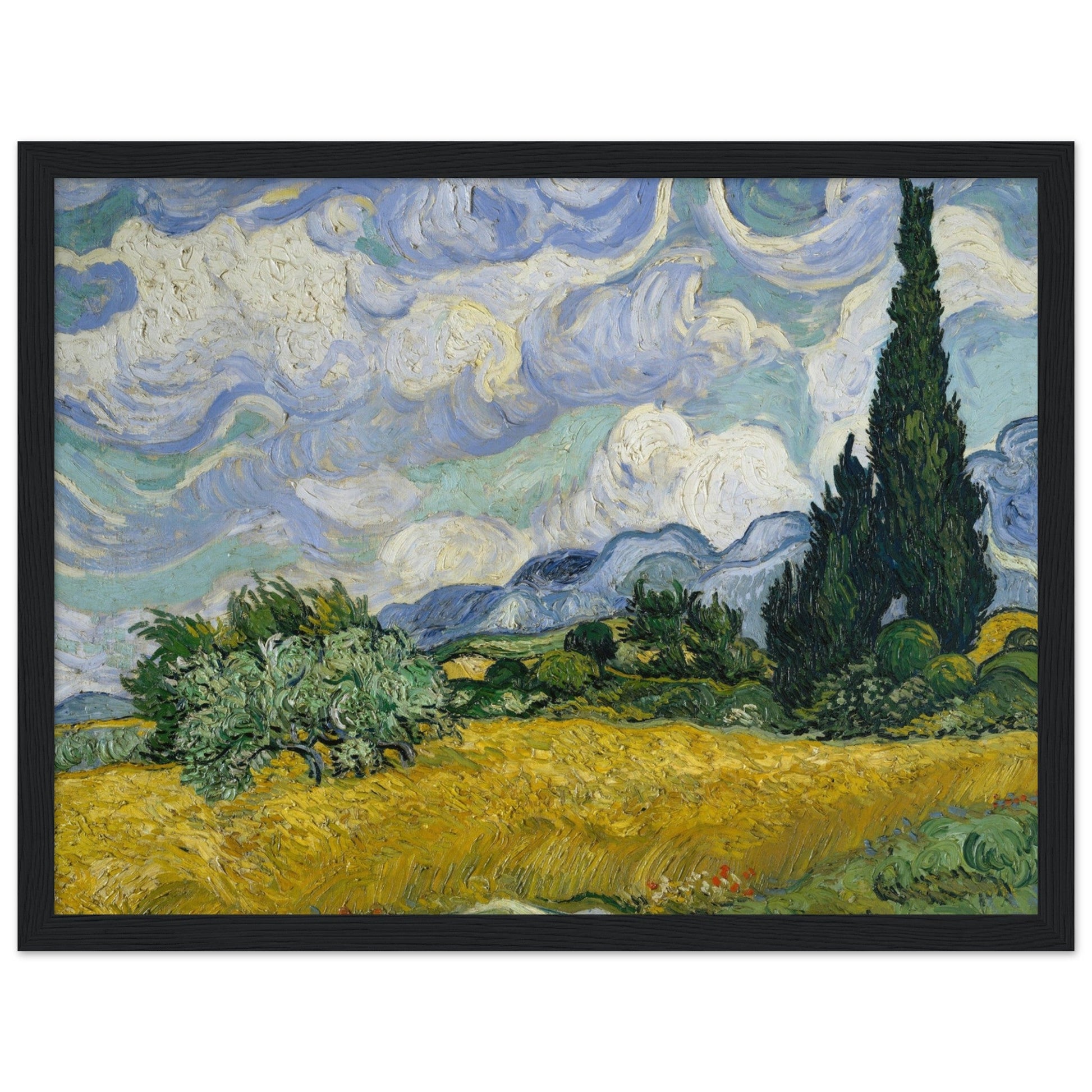 Wheat Field with Cypresses (1889) by Van Gogh - Print Material - Master's Gaze