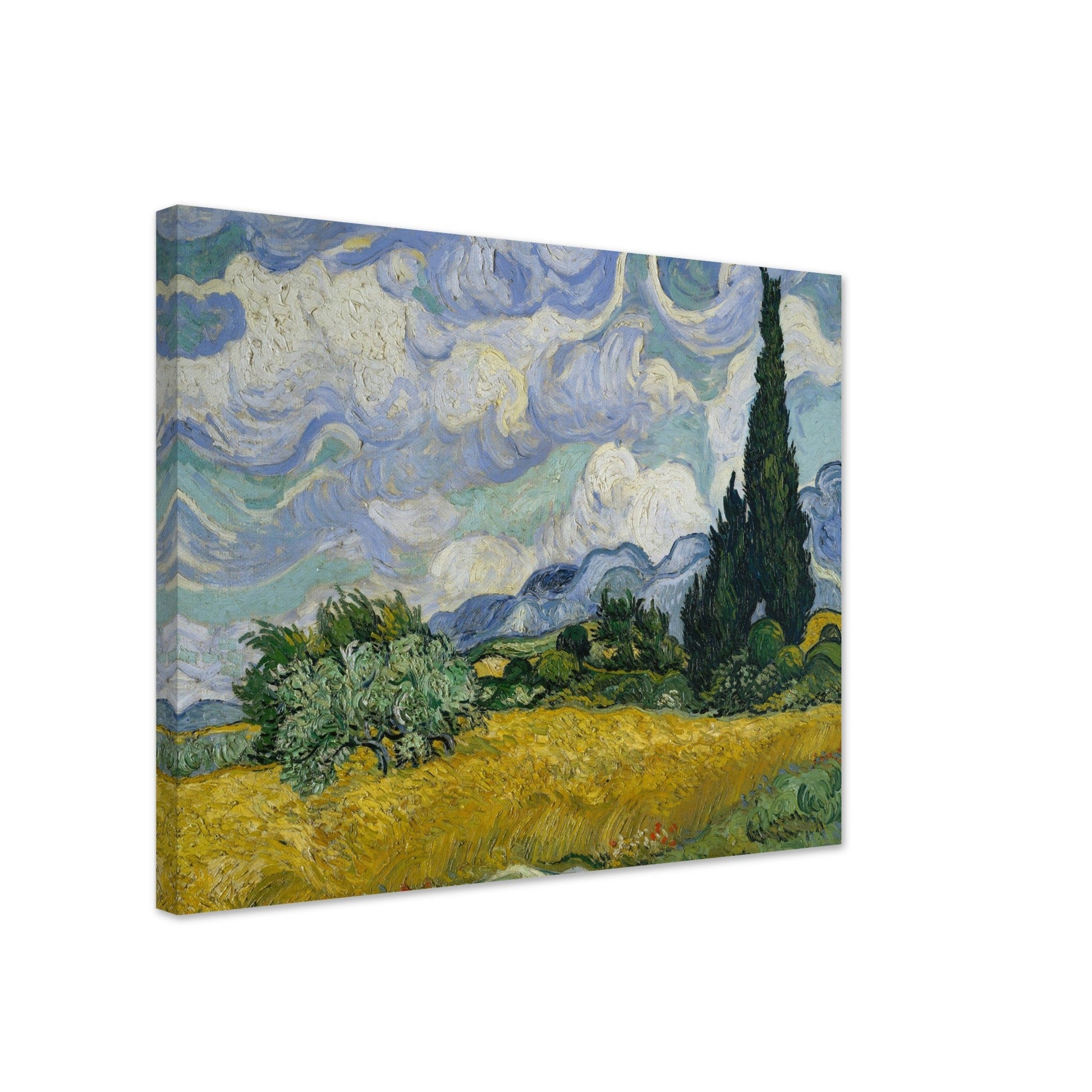 Wheat Field with Cypresses (1889) by Van Gogh - Print Material - Master's Gaze