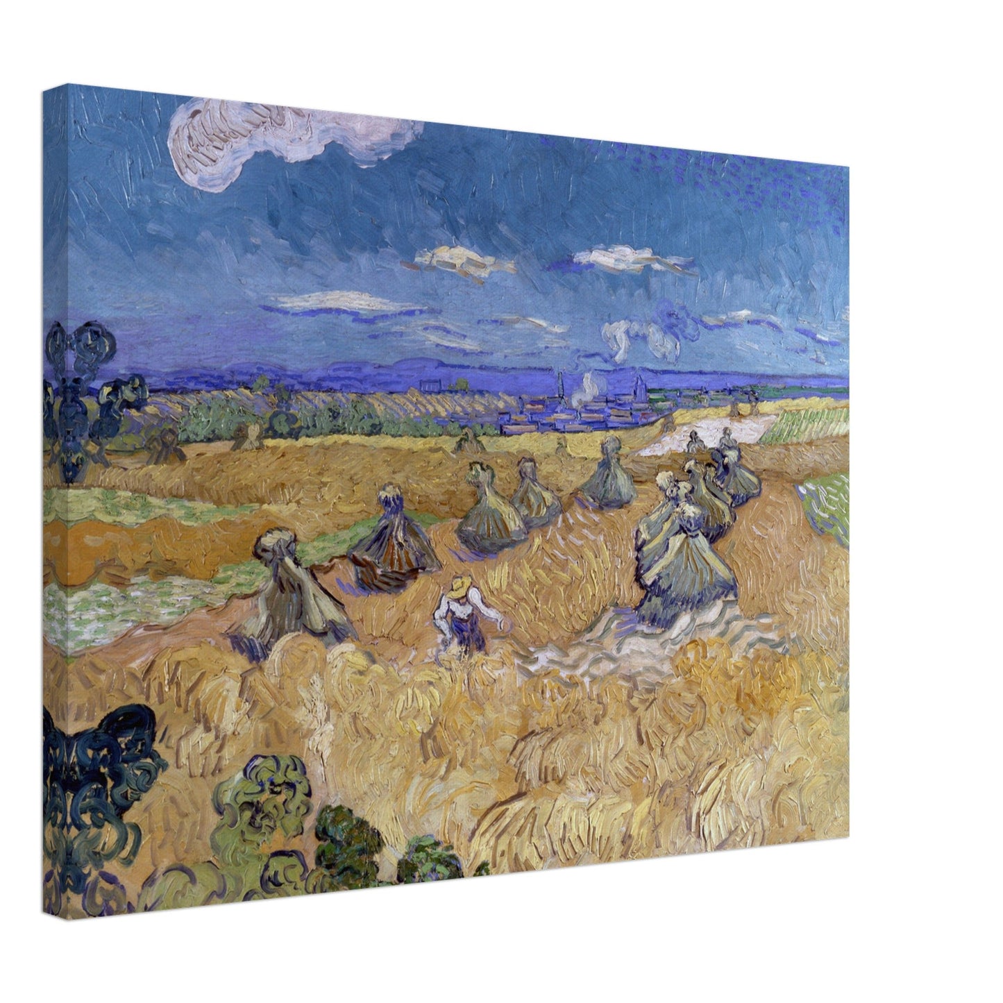 Wheat Fields with Reaper, Auvers by Van Gogh - Print Material - Master's Gaze