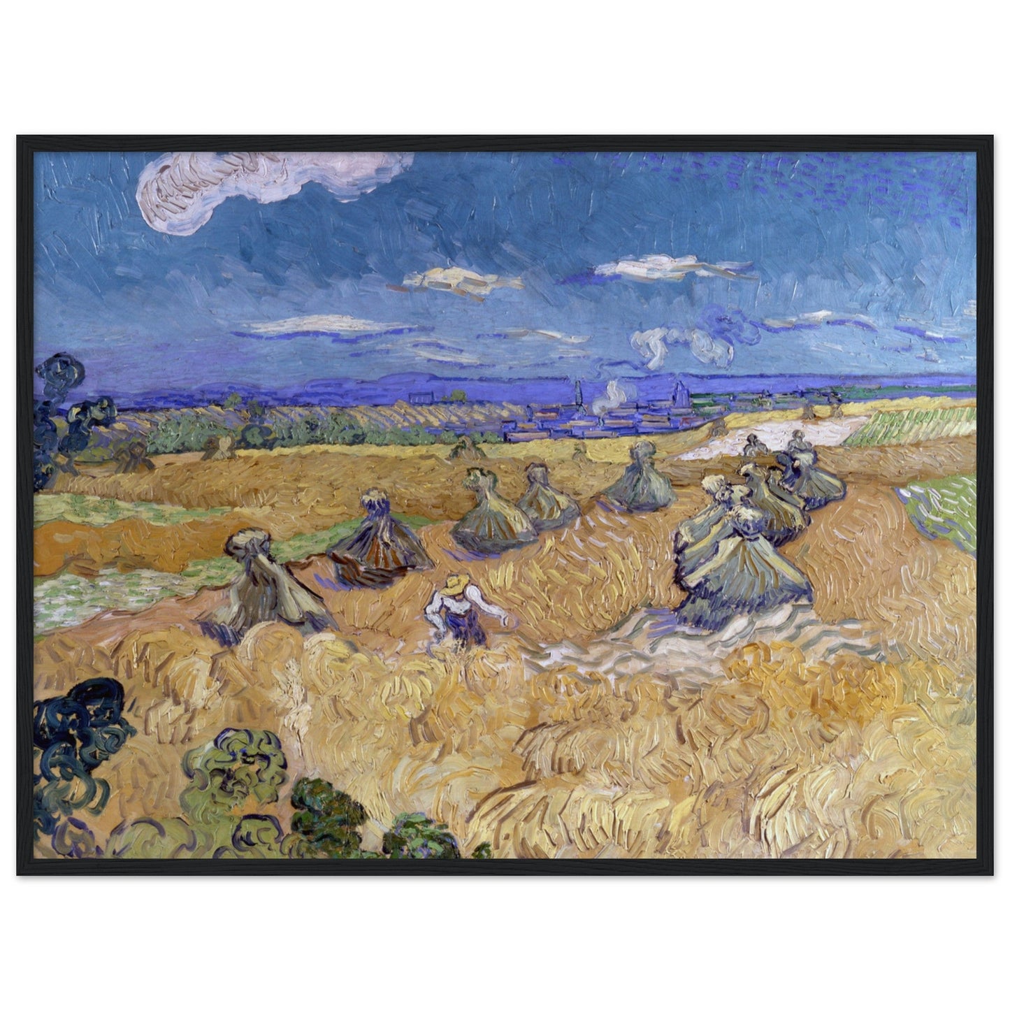 Wheat Fields with Reaper, Auvers by Van Gogh - Print Material - Master's Gaze