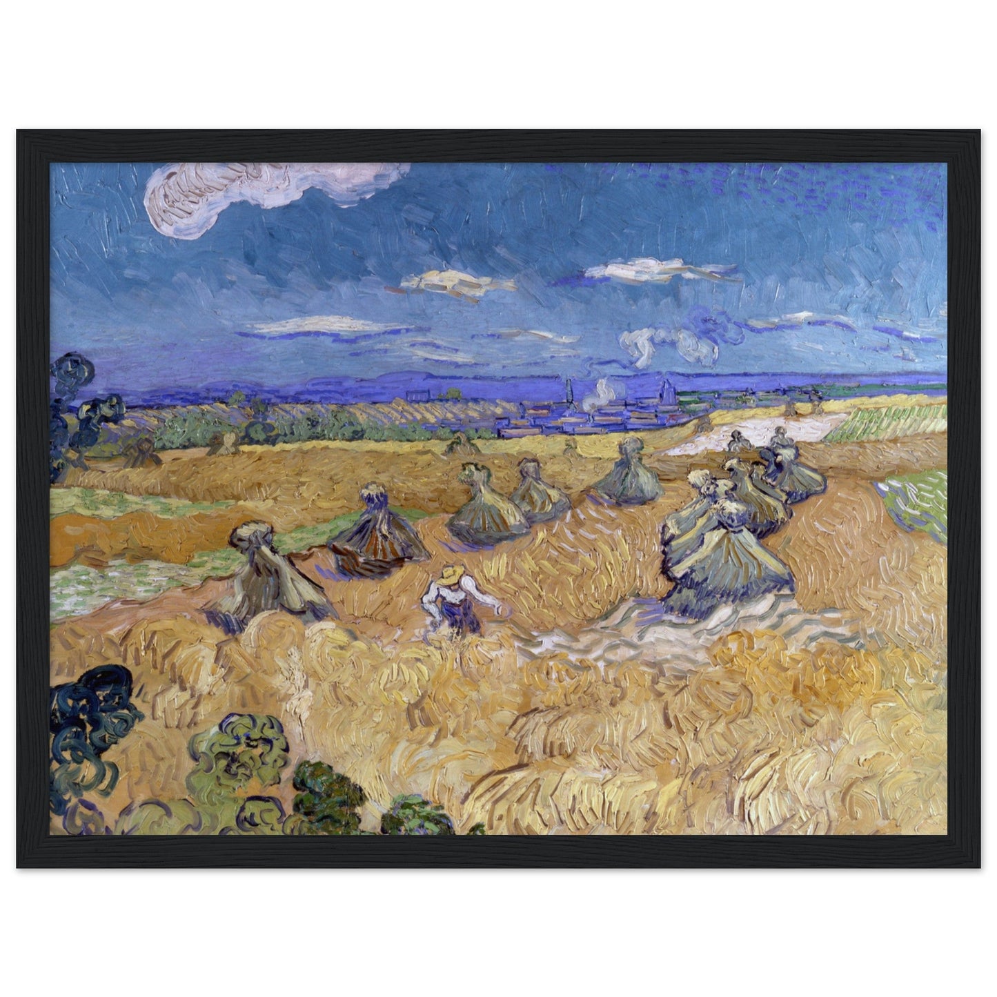 Wheat Fields with Reaper, Auvers by Van Gogh - Print Material - Master's Gaze