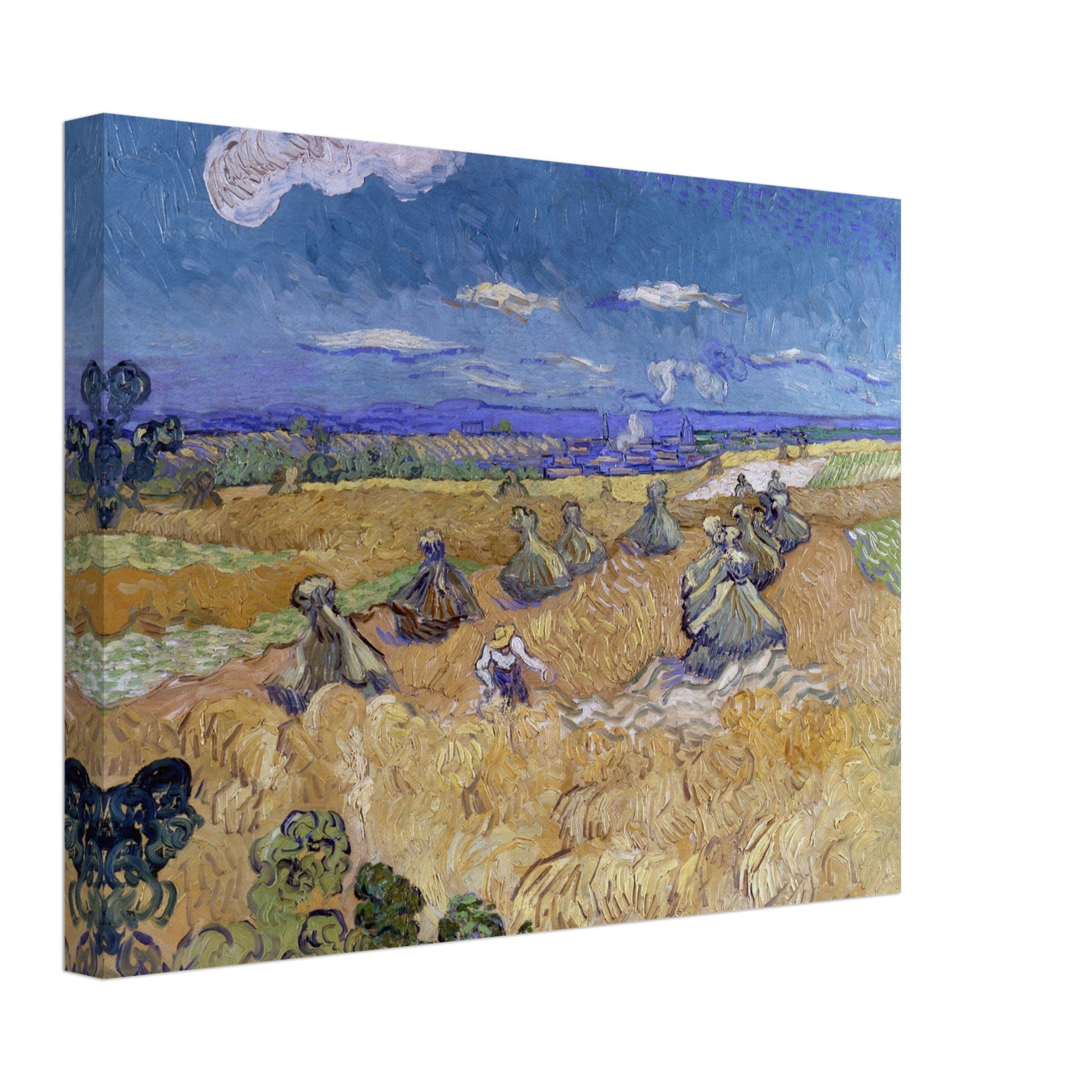 Wheat Fields with Reaper, Auvers by Van Gogh - Print Material - Master's Gaze