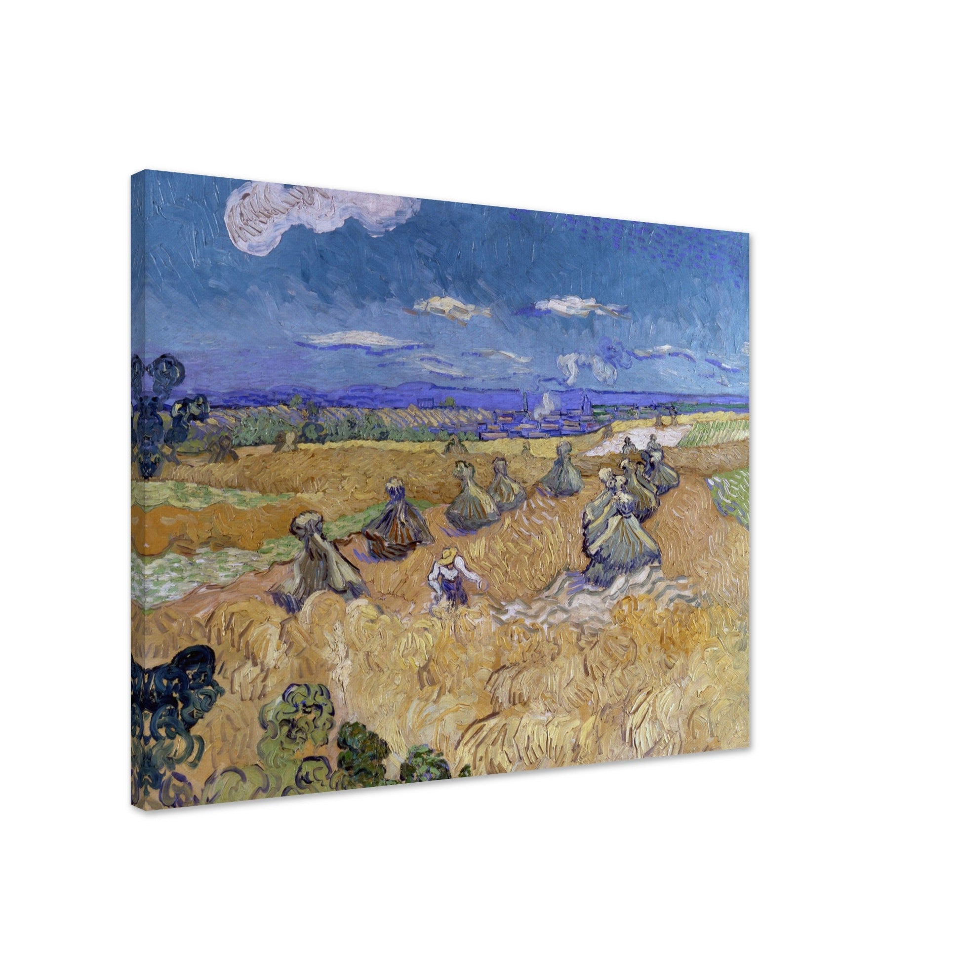 Wheat Fields with Reaper, Auvers by Van Gogh - Print Material - Master's Gaze