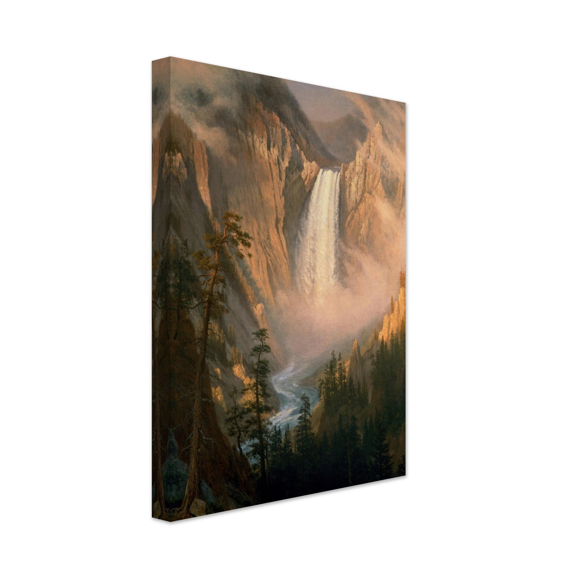 Yellowstone Falls (1881) by Albert Bierstadt - Print Material - Master's Gaze