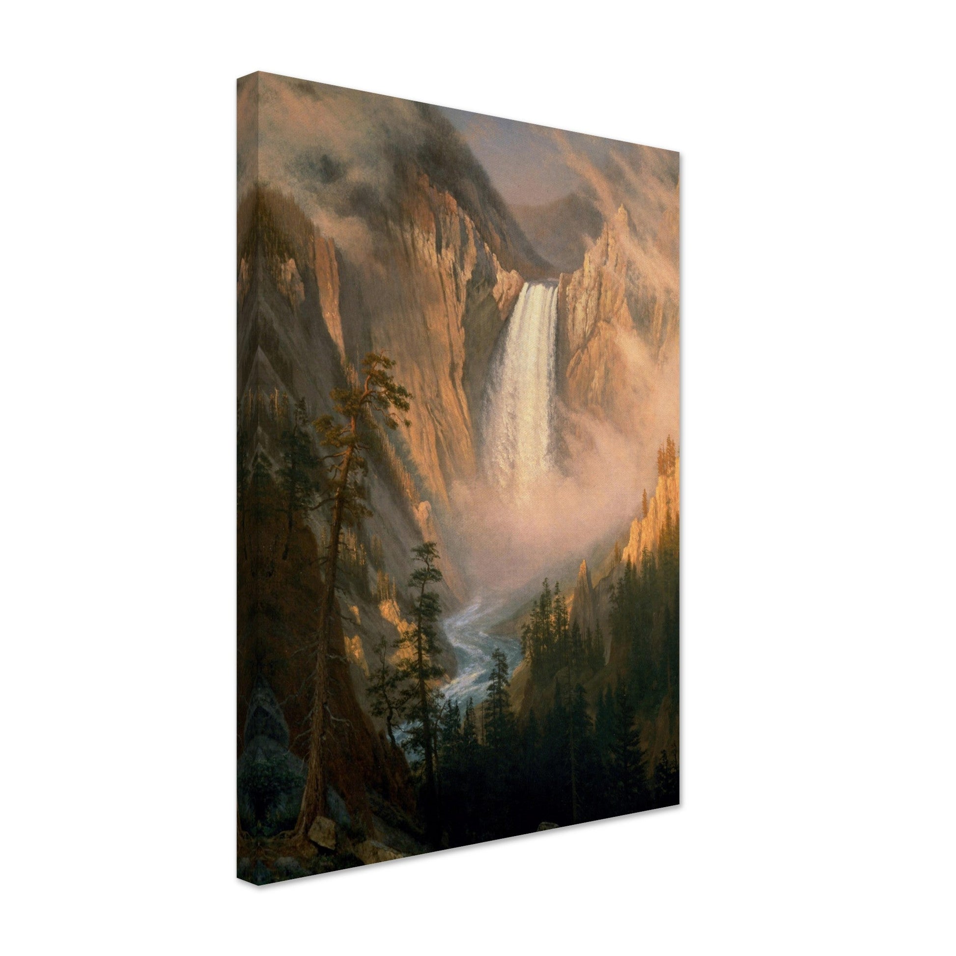 Yellowstone Falls (1881) by Albert Bierstadt - Print Material - Master's Gaze