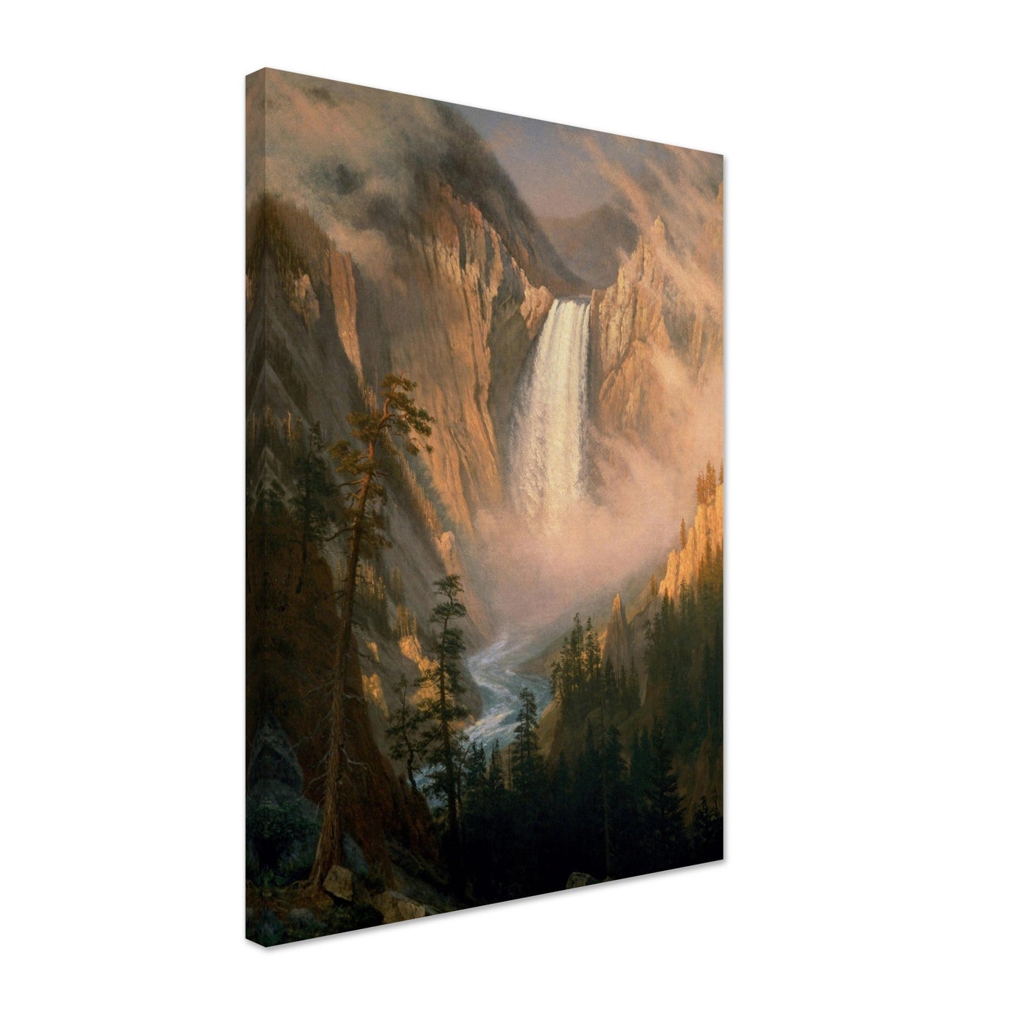 Yellowstone Falls (1881) by Albert Bierstadt - Print Material - Master's Gaze