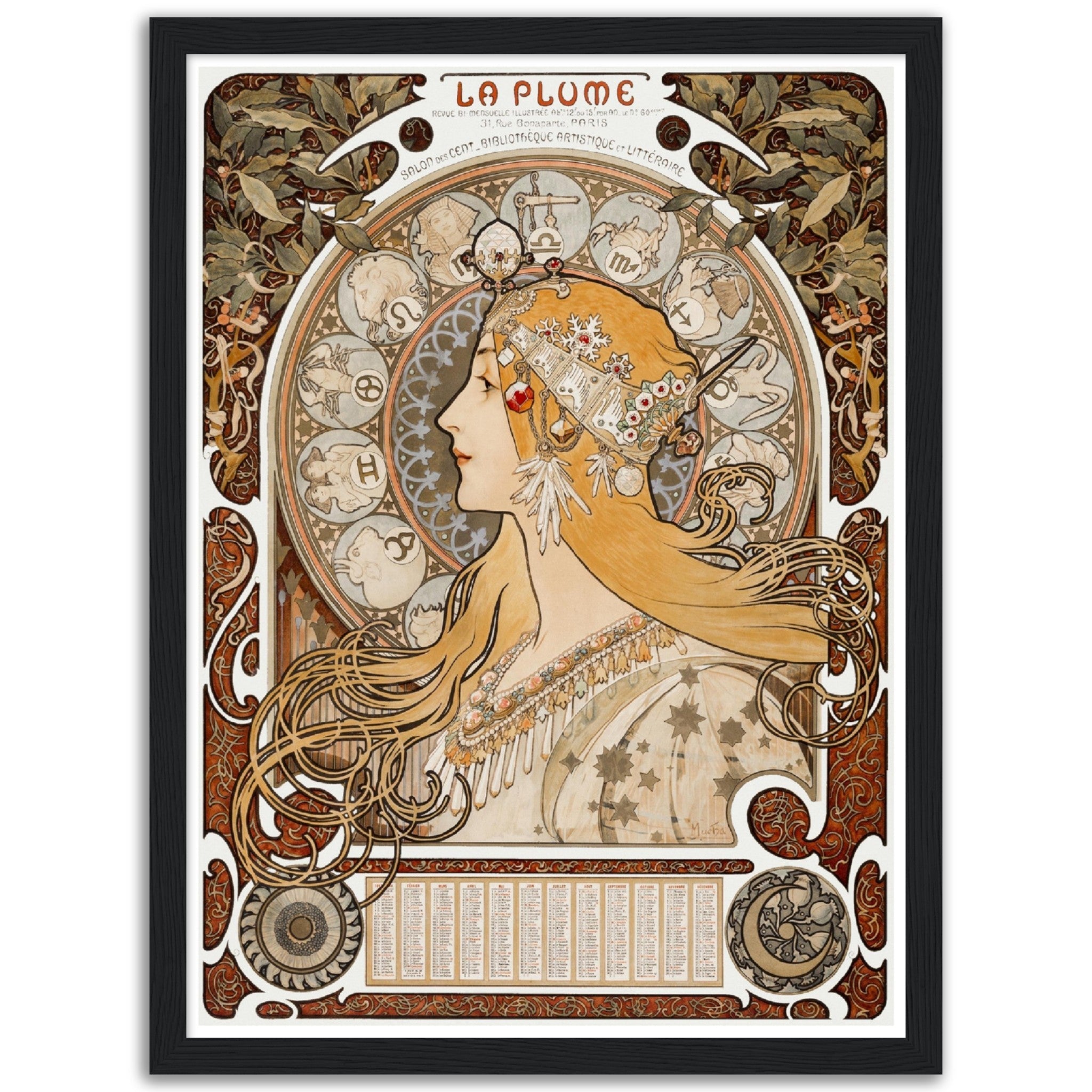 Zodiaque or La Plume (ca. 1896–1897) by Alphonse Mucha